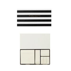 🆕 ALICE + OLIVIA Sticky Note Set in Black and White Stripe